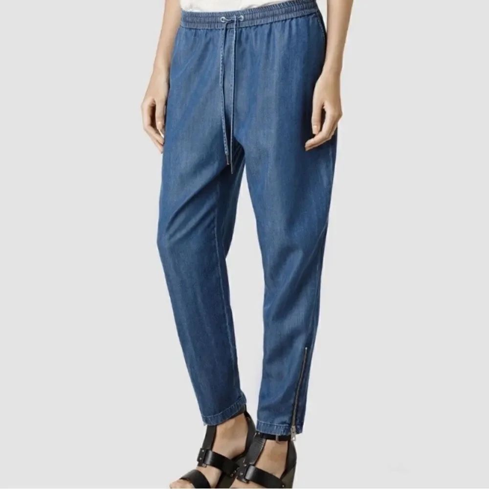 All Saints Eliza Denim Look Jogger Style Trouser size 2